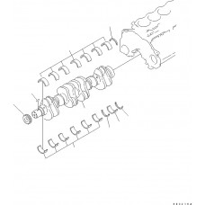 Коленчатый вал KOMATSU 6151-35-1010 Коленчатый вал KOMATSU 6151-35-1010