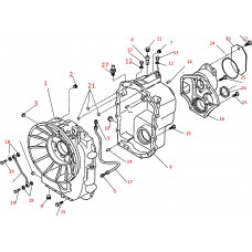 Комплект корпуса КПП Carraro TLB, Komatsu WB93R2, CA0139449