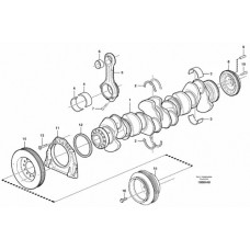 Коленчатый вал VOLVO D9AA VOE21022489, 21022489 Коленчатый вал VOLVO D9AA VOE21022489, 21022489